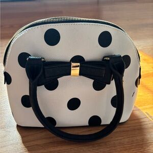 Apt. 9 Black and White Polka Dot Mini Bag